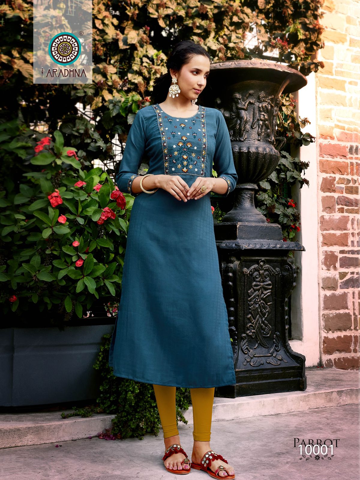 Parrot Vol 10 By Aaradhna Embroidery Kurti Catalog
